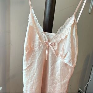 pink lace slip dress